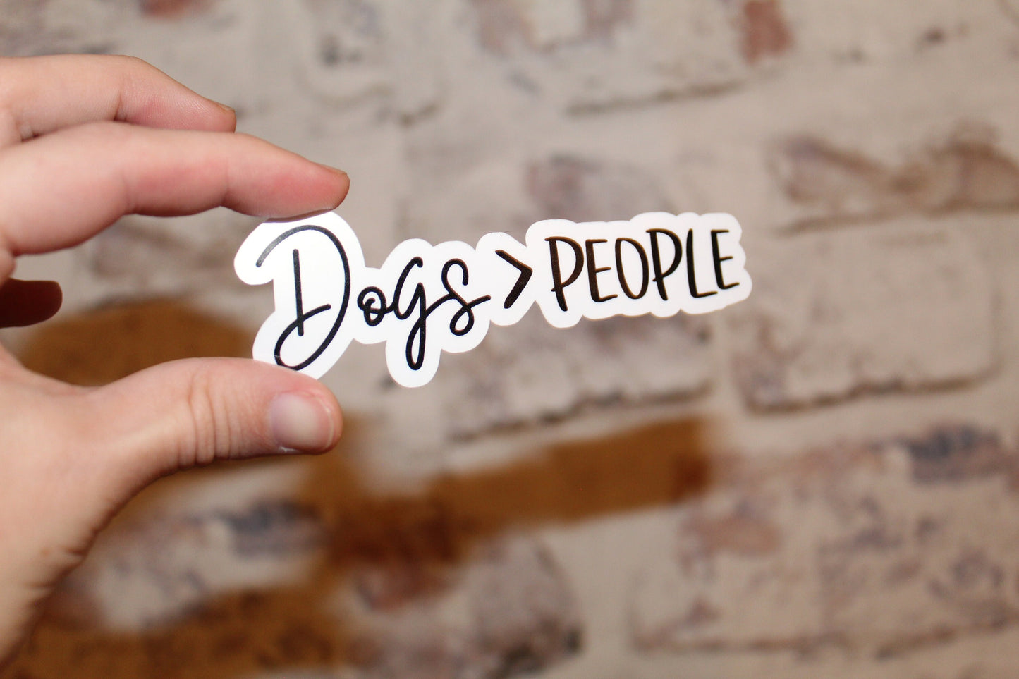 Dogs > People Sticker