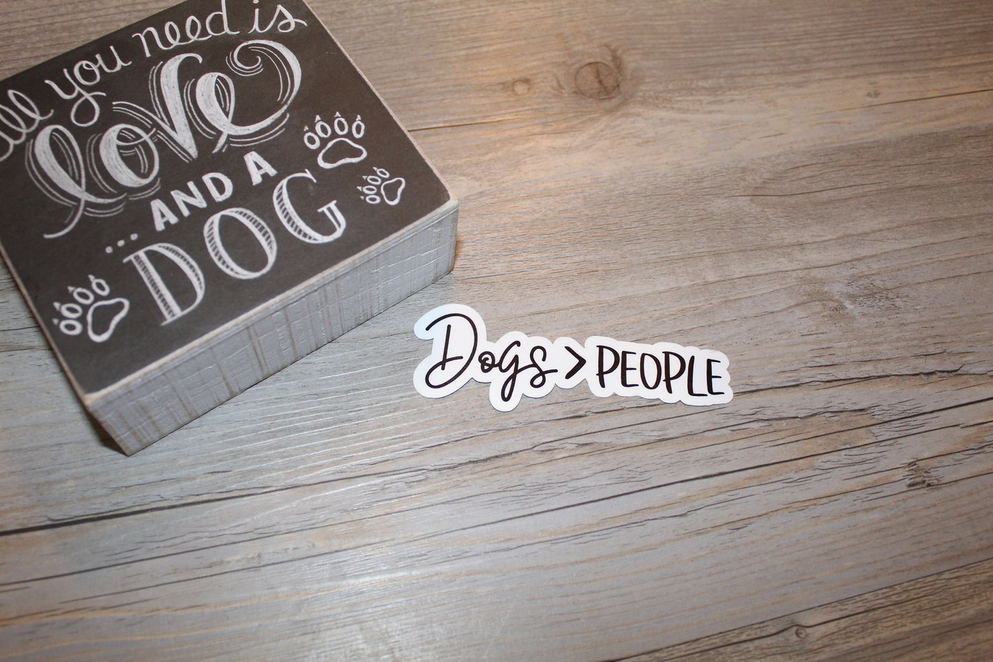 Dogs > People Sticker