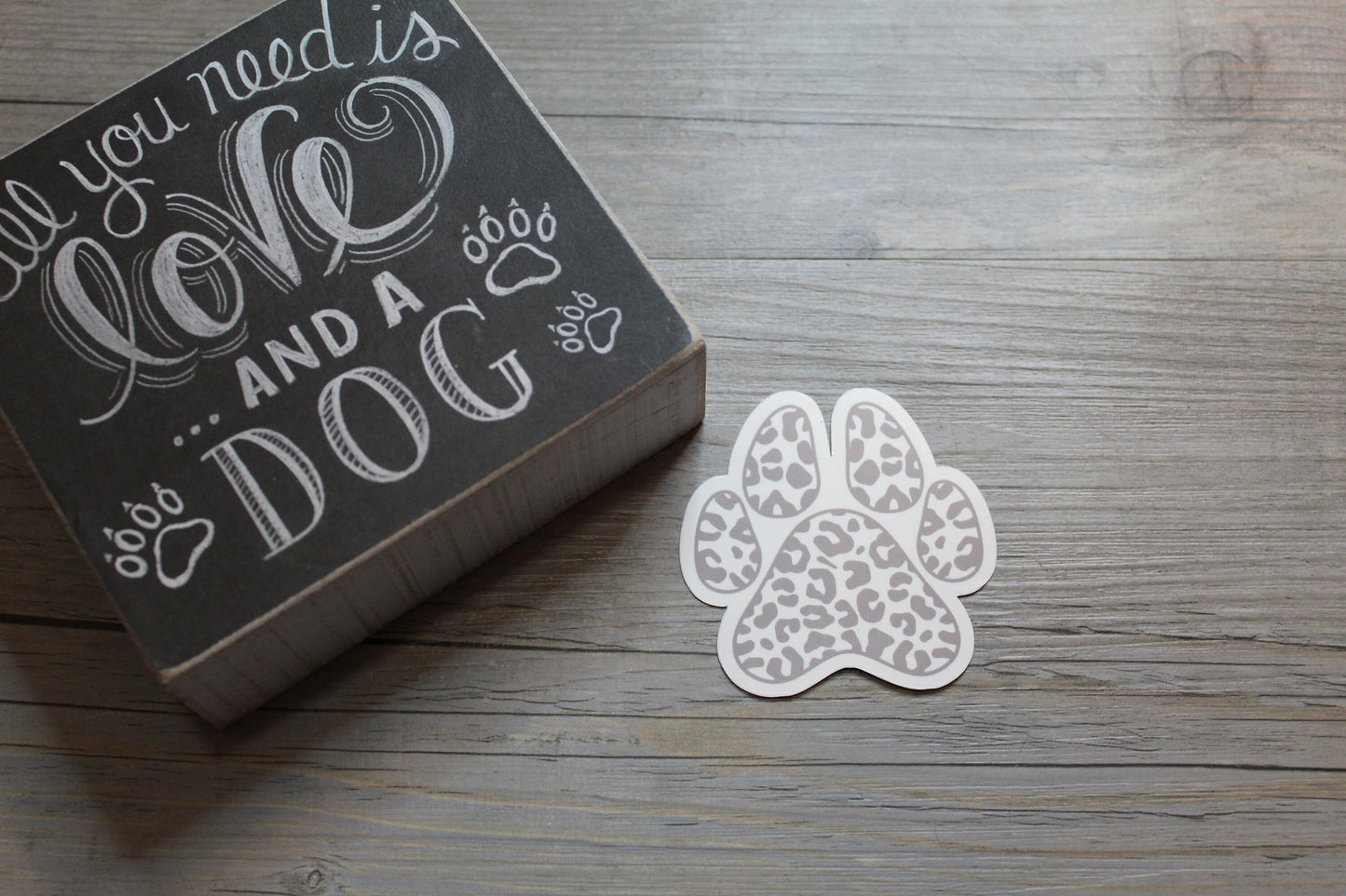 Leopard Dog Paw Sticker