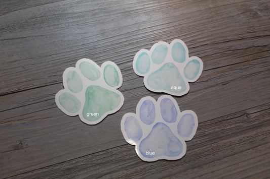 Watercolor Dog Paw Sticker