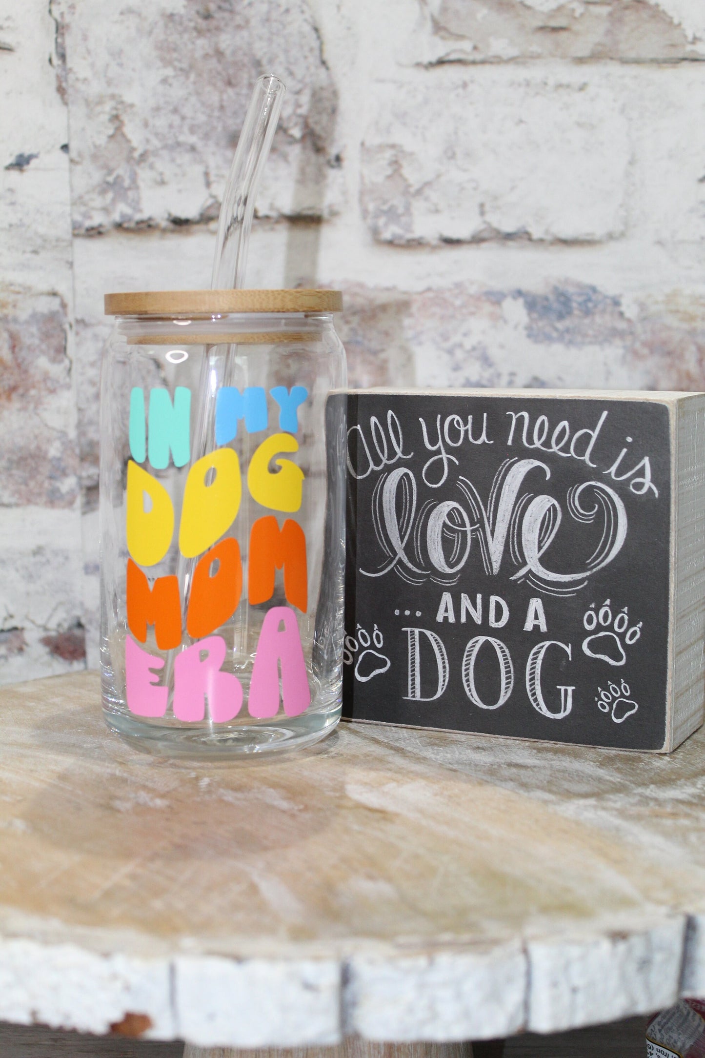 In My Dog Mom Era Beer Can Glass